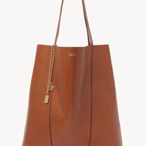 LARGE CHLOÉ SPIN TOTE BAG IN GRAINED LEATHER